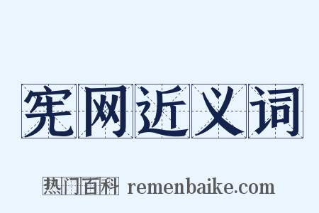 宪网近义词是什么意思的图片